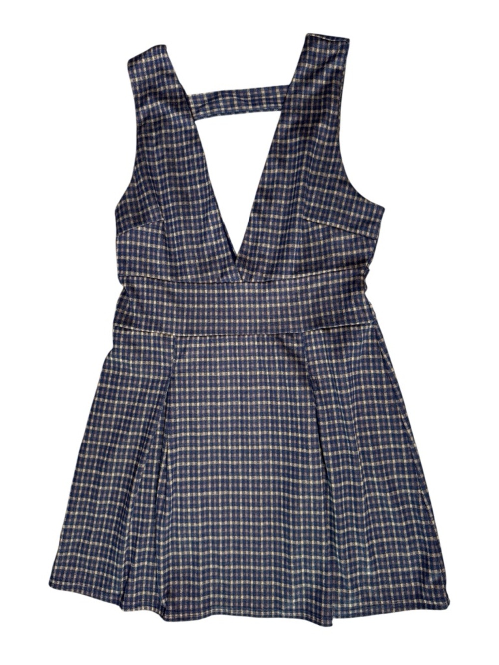 American Eagle Plaid Open Back Mini Dress Size Small - Picture 2 of 6